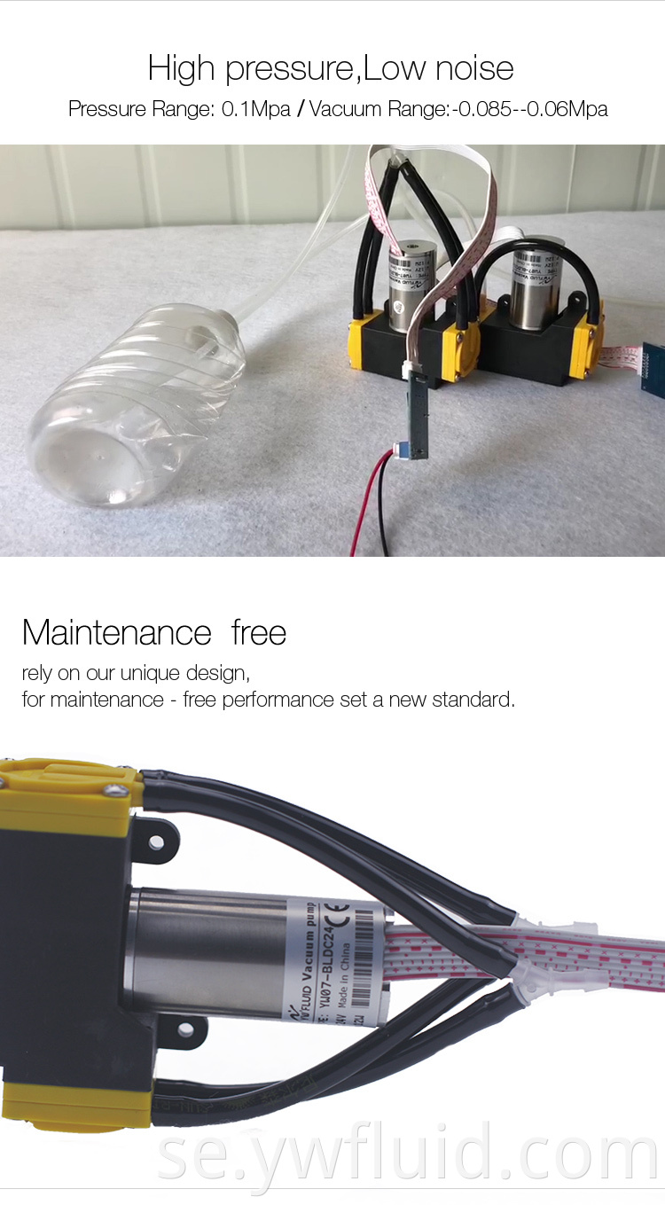 YWFLUID 12V/24V MINI Electric Brushless Motor Air Pump Factory Direct Sale Produkt